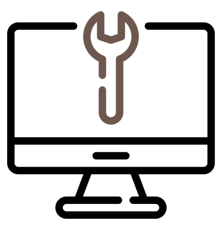 Icono llave fija dentro de pantalla ordenador